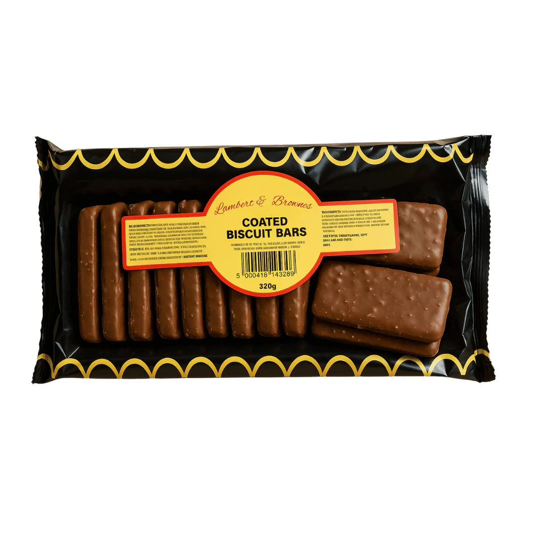 1 x Famous Biscuits Milk Chocolate Coated Flavoured Biscuit Bars 330g Pack