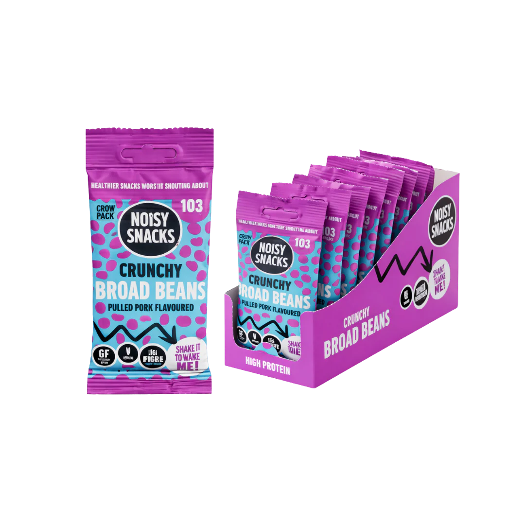 Noisy Snacks Crunchy Broad Beans Pulled Pork  10 x 25g