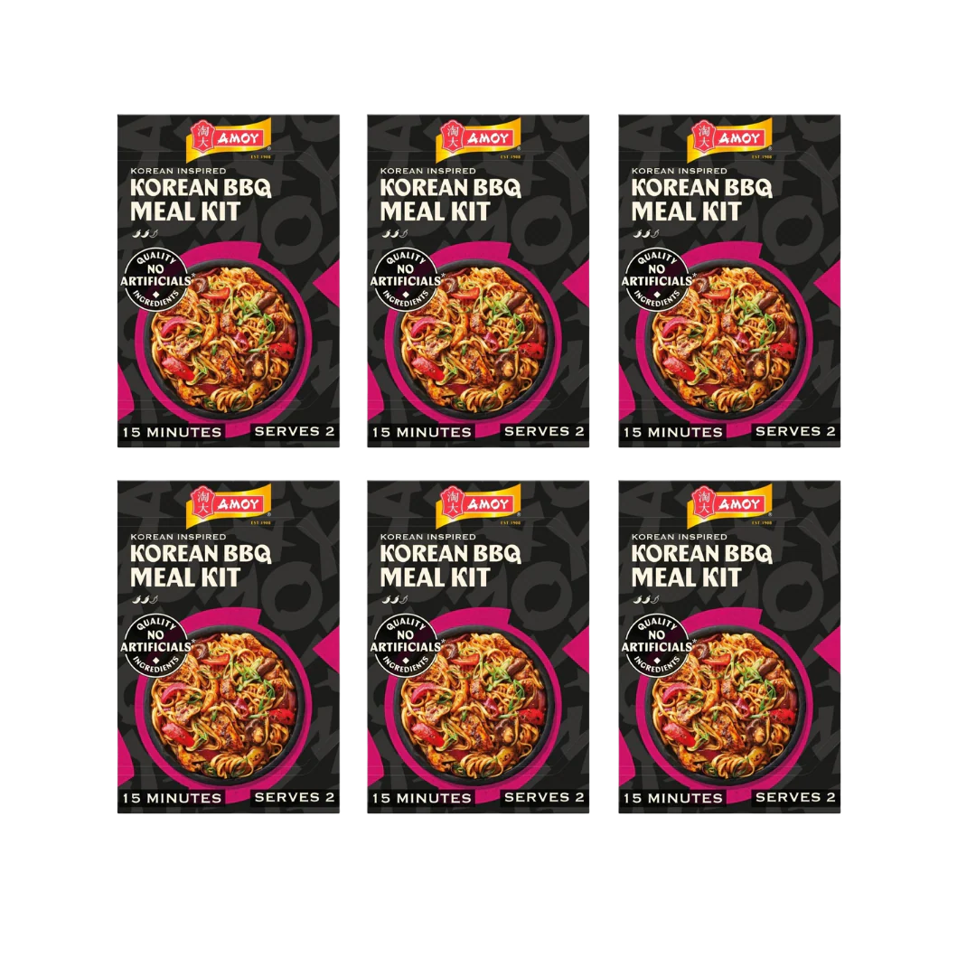 Amoy Korean BBQ Noodle Meal Kit 6 x 237g