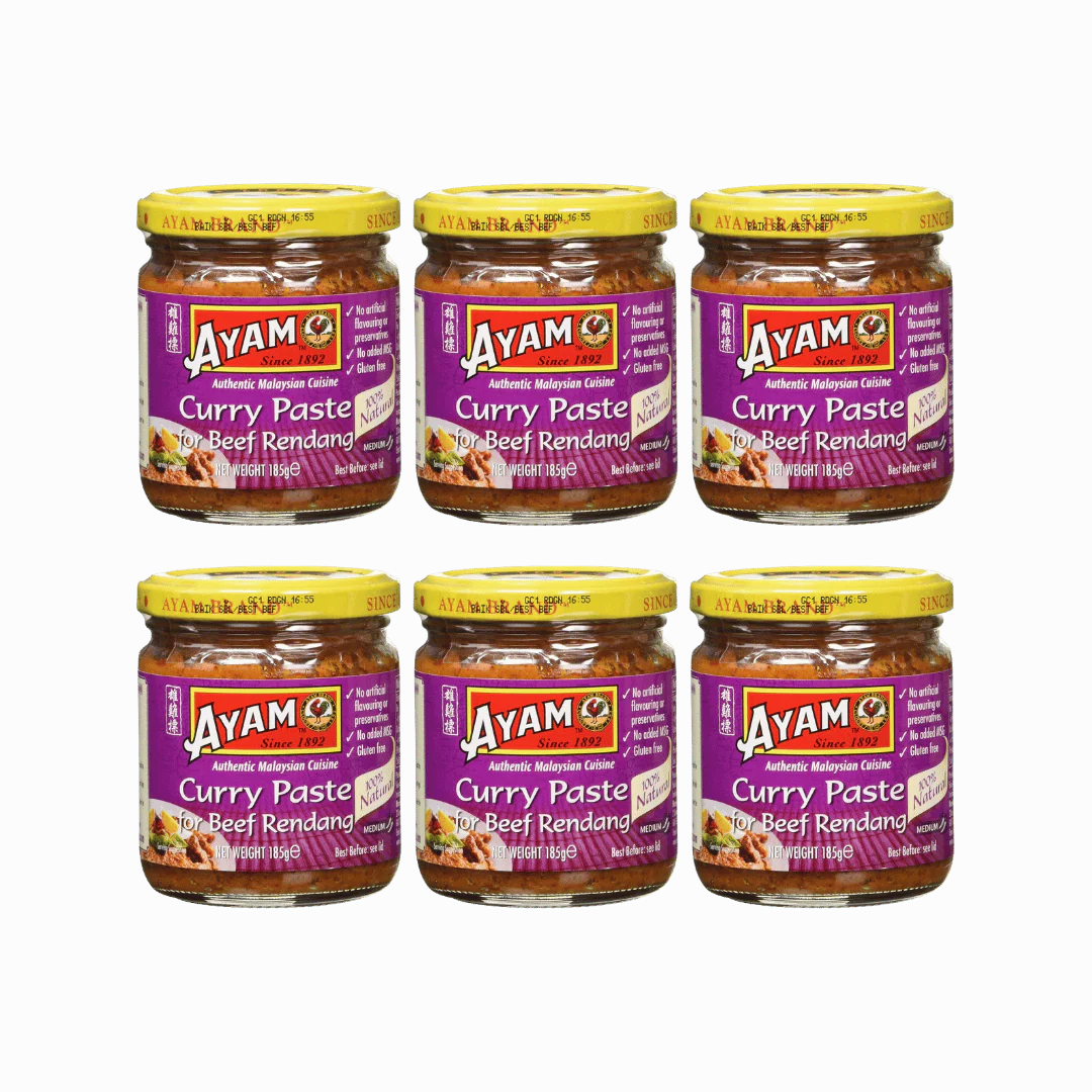 Ayam Medium Curry Paste for Beef Rendang 6 x 185g