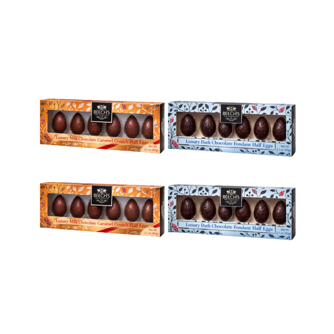 Beechs Assorted Chocolate Half Eggs 4 Pack