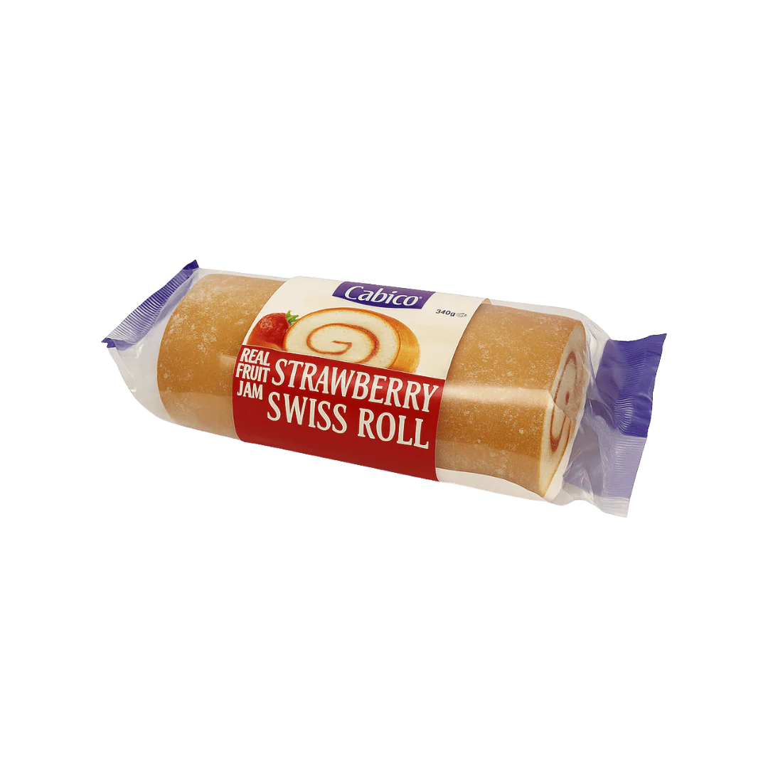 Cabico Traditional Strawberry Swiss Roll Cake