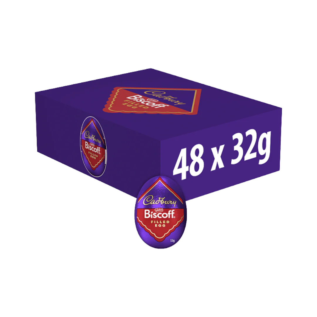 Cadbury Biscoff Filled Chocolate Egg 48 x 32g