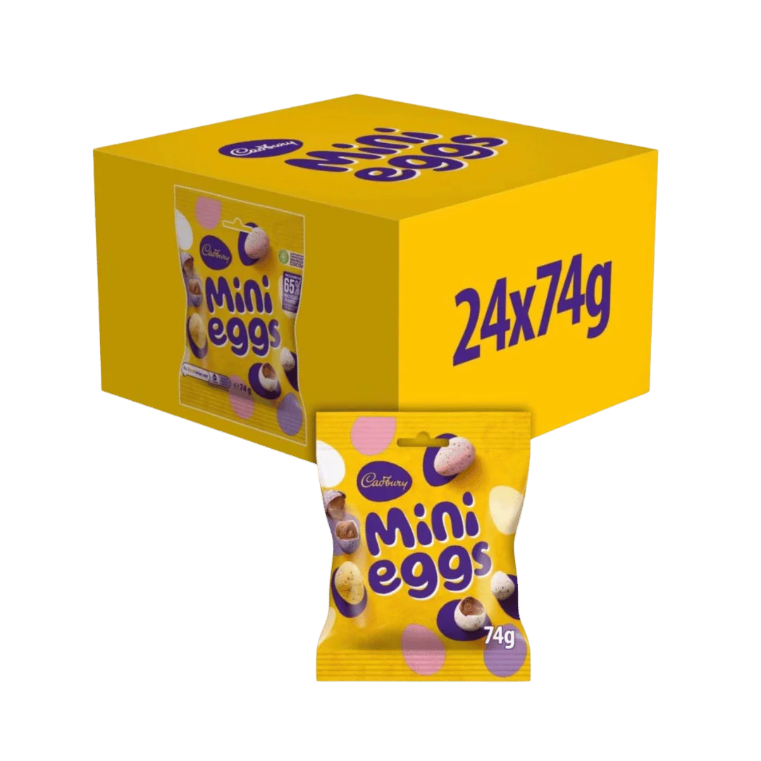 Cadbury Mini Eggs Crispy Sugar Coated Milk Chocolate Eggs 24 x 74g