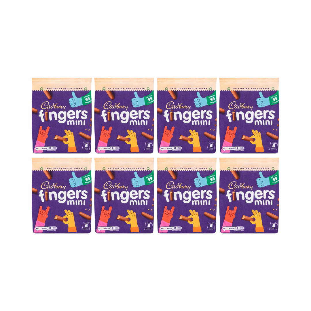 Cadbury Mini Fingers Chocolate Biscuits 8 X 96.5g Packs