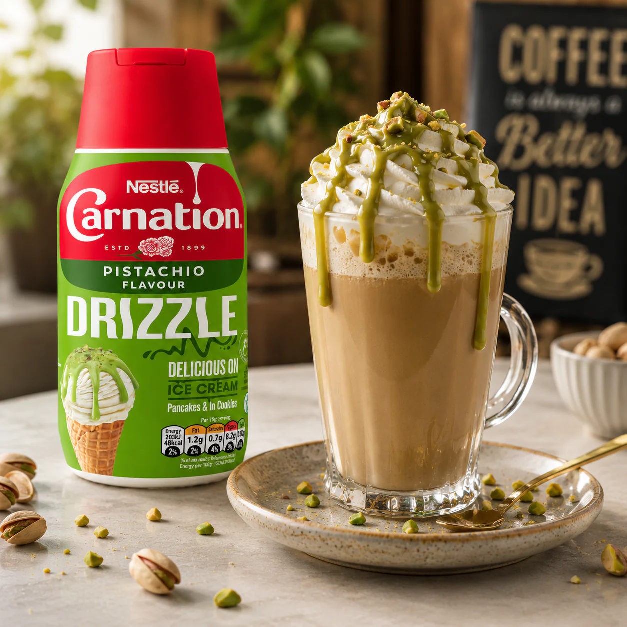 Carnation Pistachio Flavour Drizzle Dessert Sauce 8 x 450g - Image 3