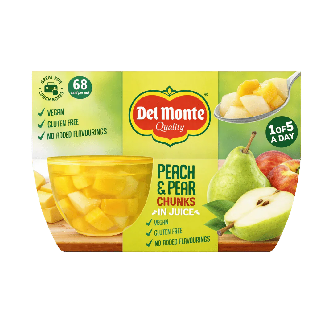 Del Monte Peach & Pear 4 x 113g