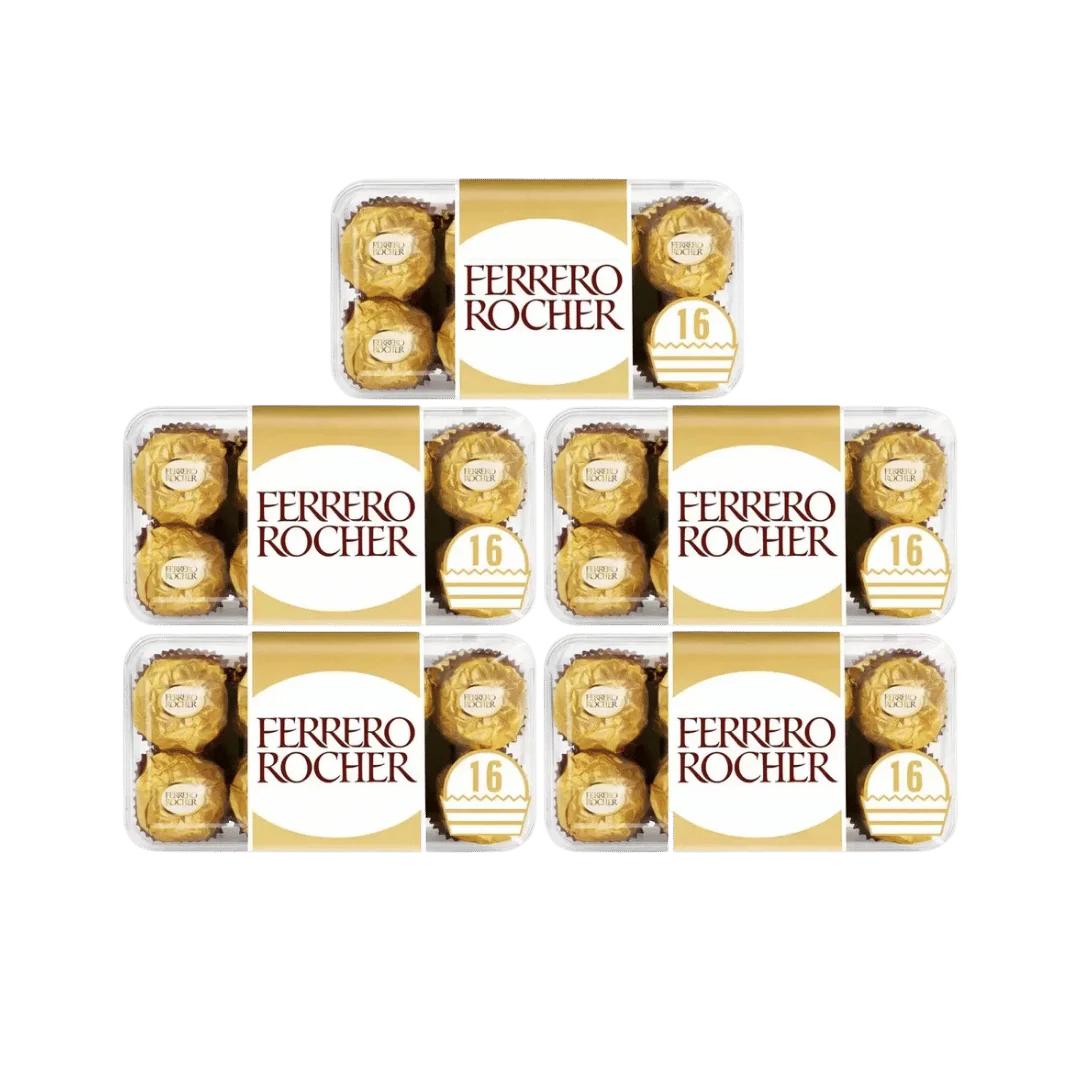 Ferrero Rocher Milk Chocolate Hazelnut Pralines 5 x 200g