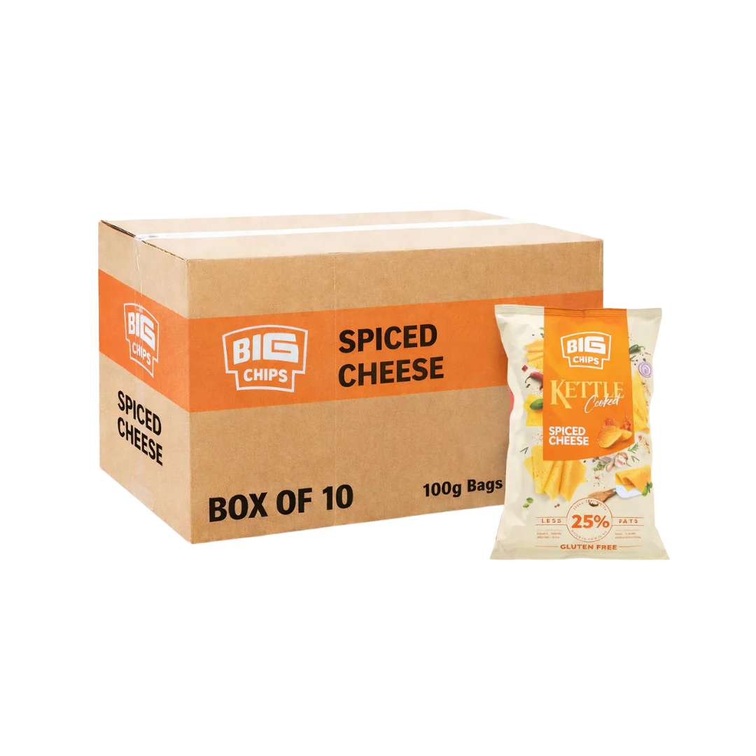 Big Chips Kettle Crisp Spiced Cheese 10 x 100g