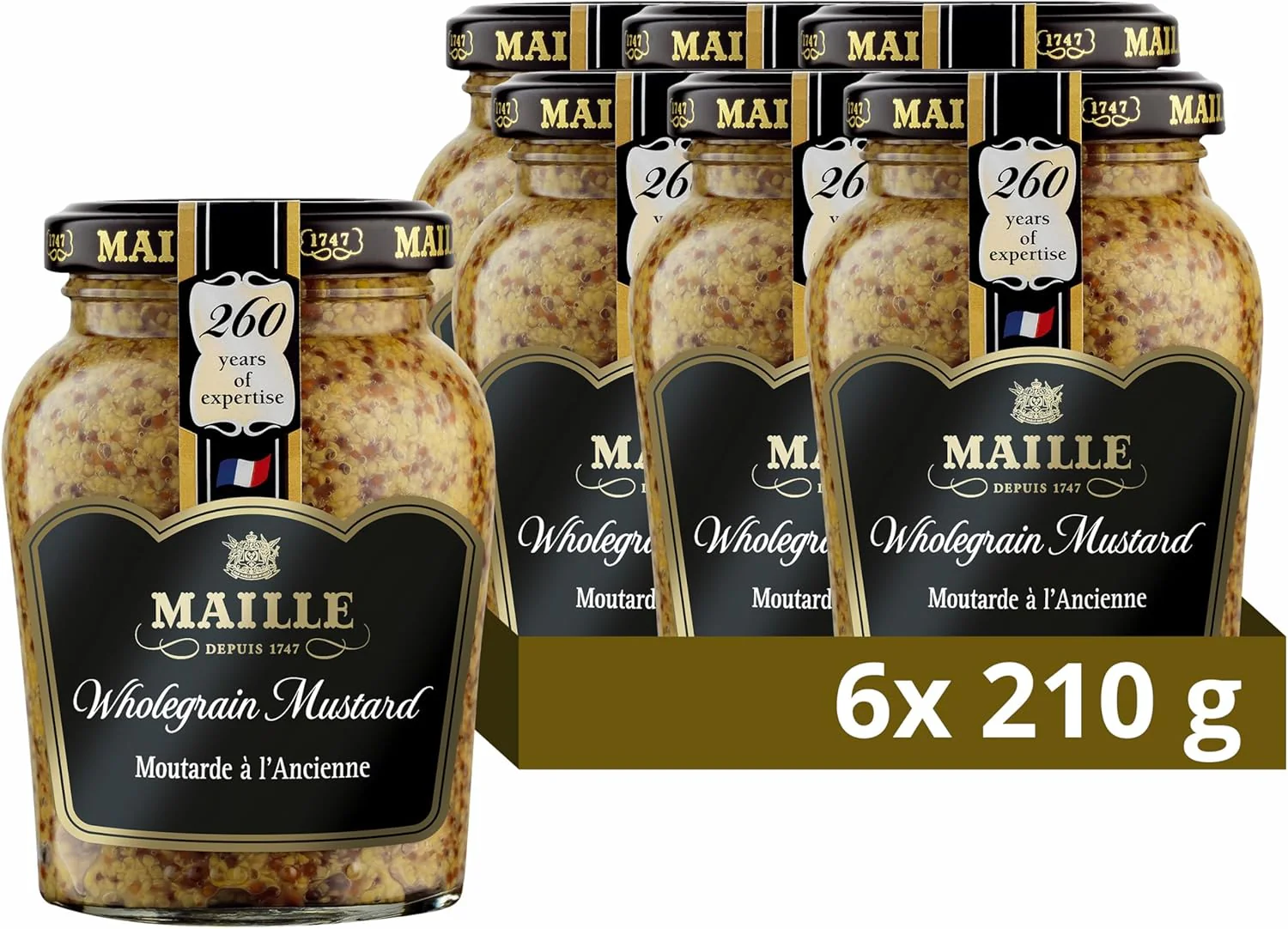 Maille Dijonnaise With Wholegrain Mustard 6 x 185g