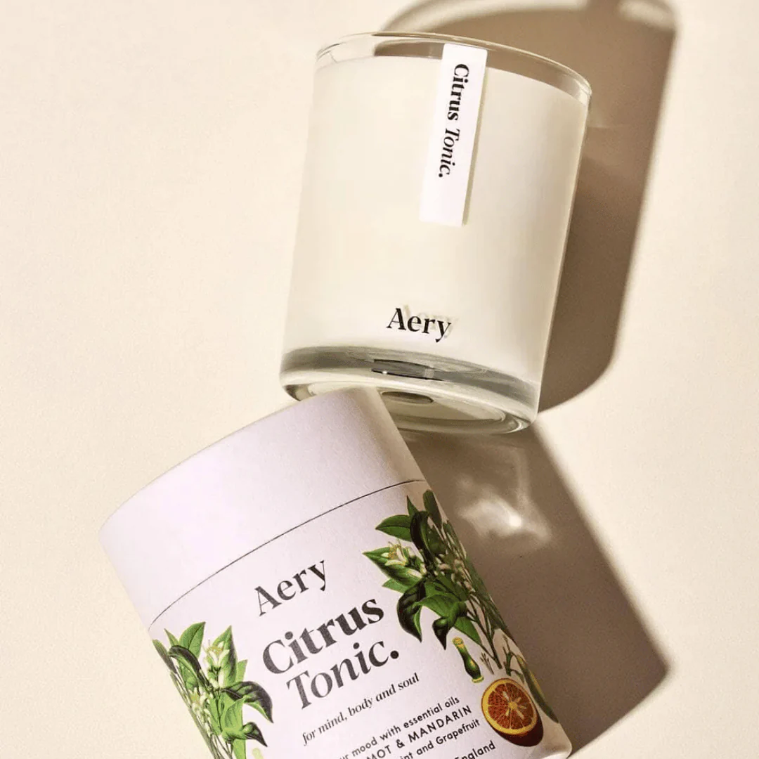Aery Citrus Tonic Scented Candle - Lime Bergamot and Mandarin - 200g - Image 2