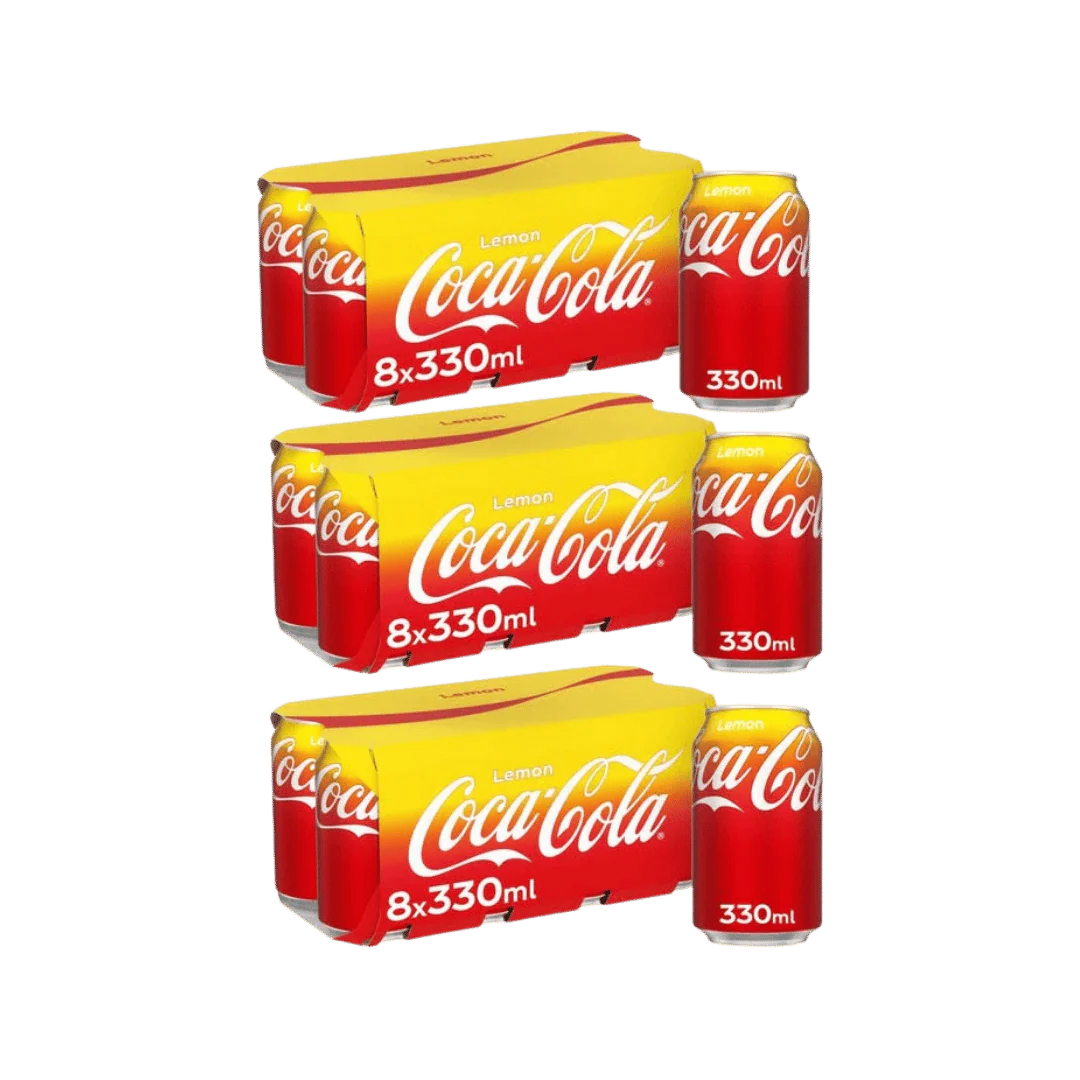 Coca Cola Lemon 24 x 330ml Cans  (3x8pk)