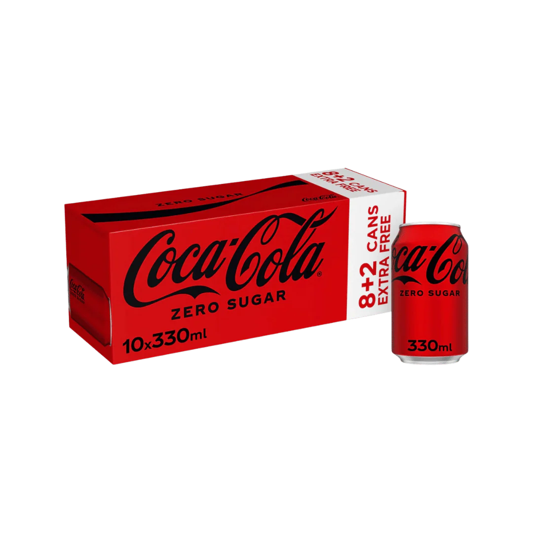Coca-Cola Zero Sugar 8+2 Free 10 x 330ml Cans