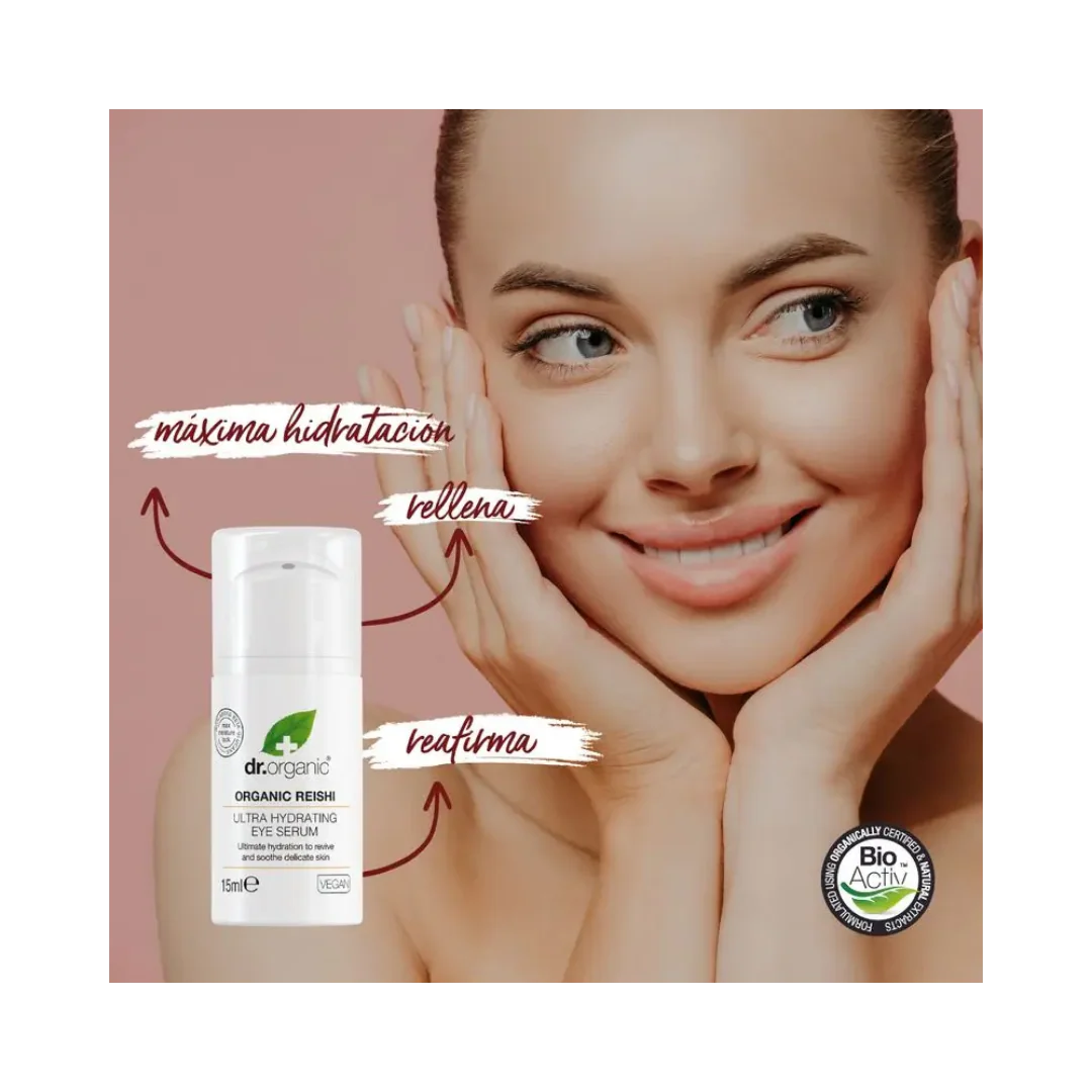 Dr Organic Reishi Ultra Hydrating Eye Serum - 15ml - Image 2