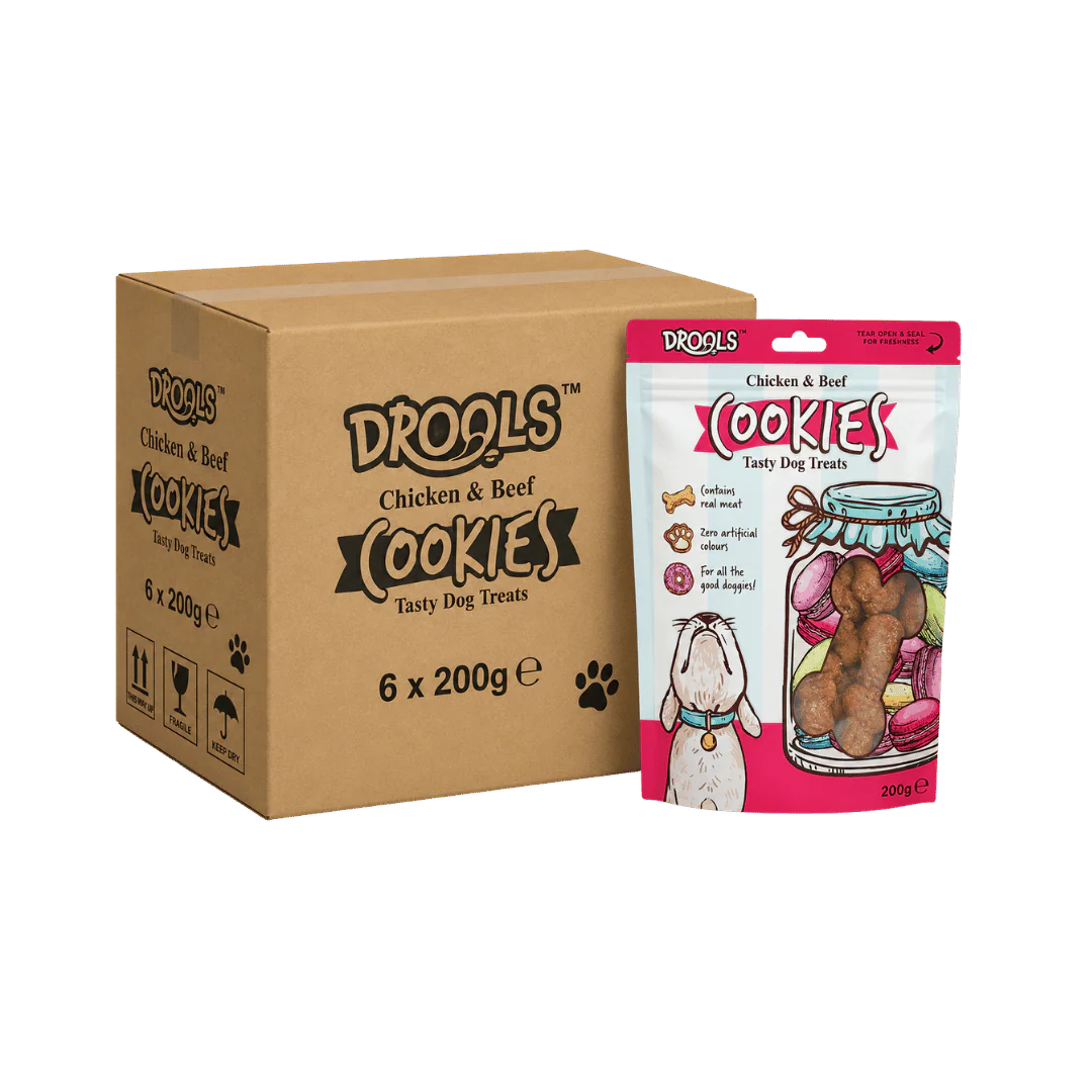 Drools Cookies Chicken & Beef Crunchy Dog Treats 6 x 200g