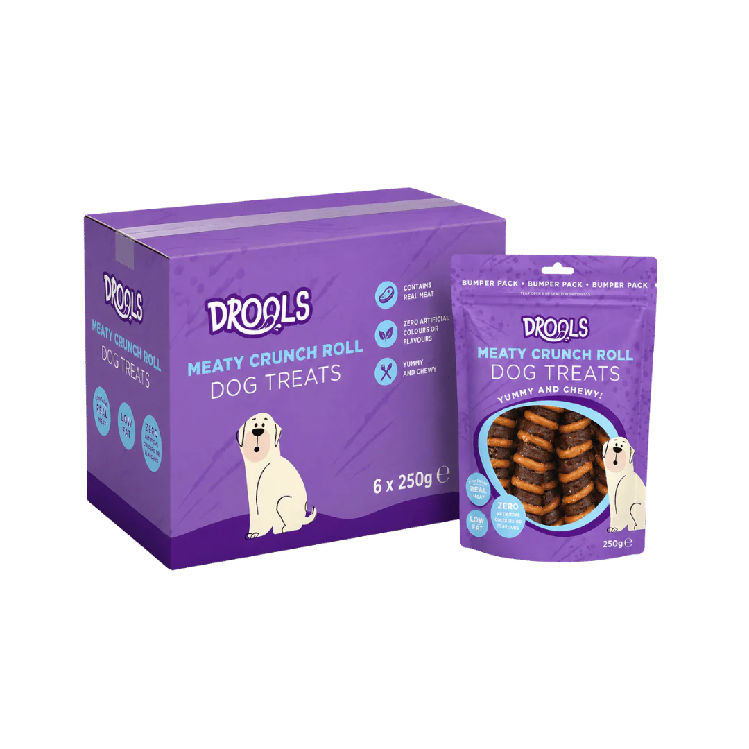 Drools Meaty Crunch Roll Dog Treats 6 x 250g