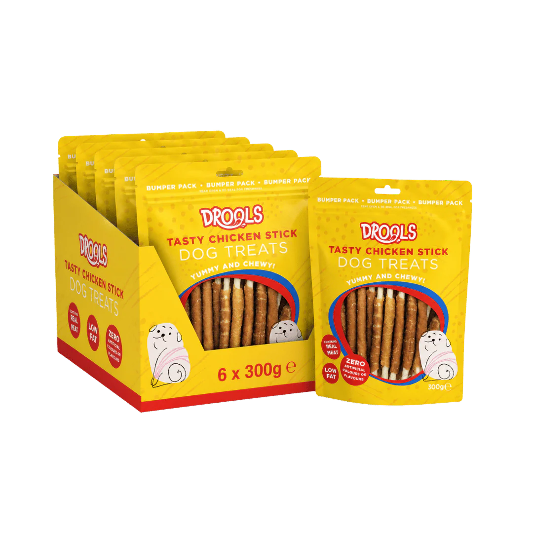 Drools Tasty Chicken Stick Dog Treats 6 x 300g