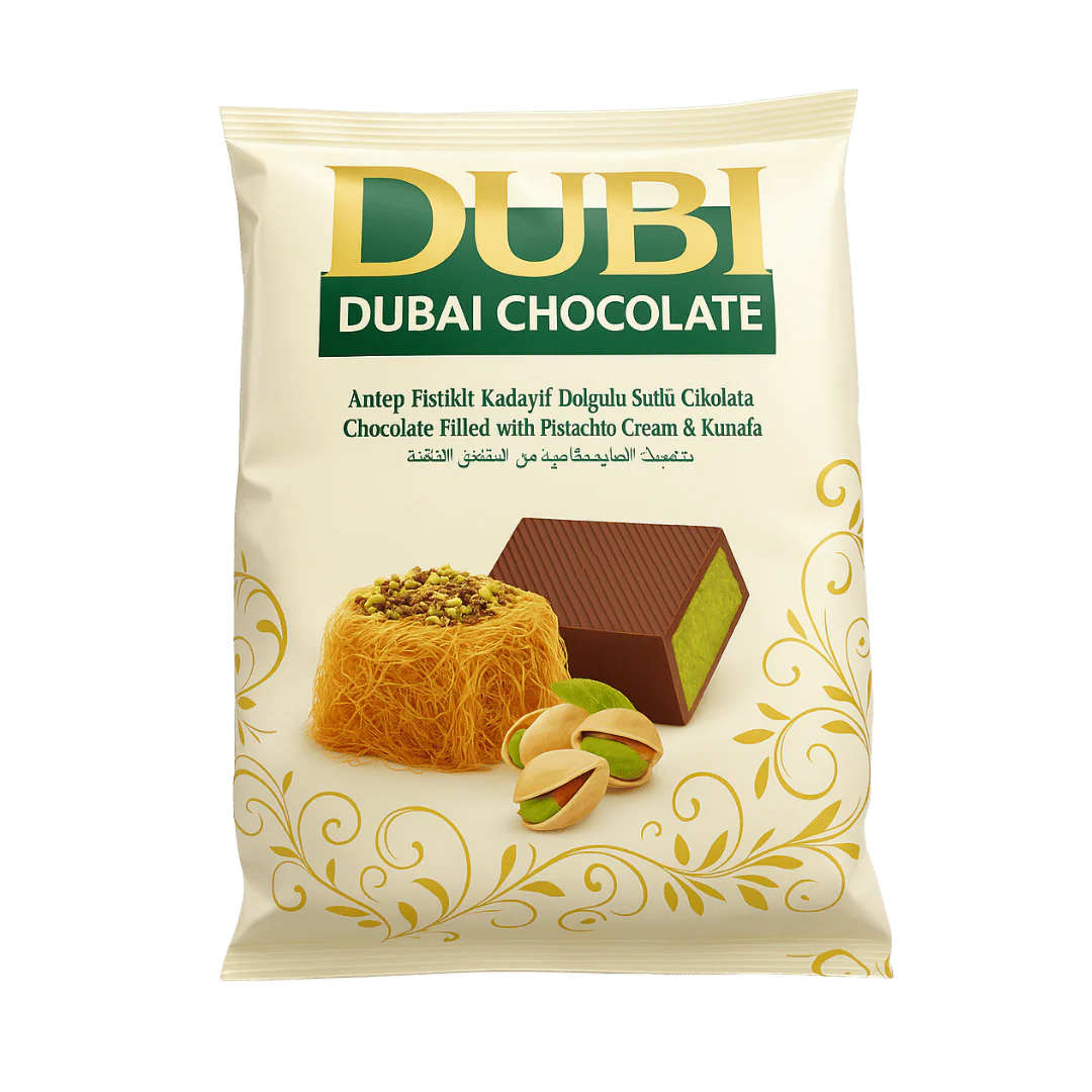 Dubi Dubai Pistachio Cream & Kunafa Chocolates