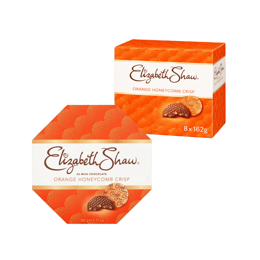 Elizabeth Shaw Milk Chocolate Orange Crisp 8 x 162g