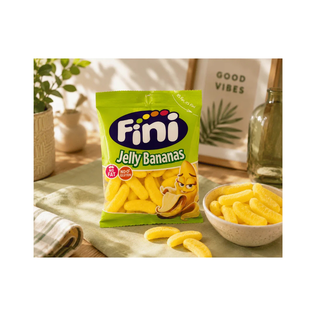 Fini Fizzy Banana Jelly Pieces 12 x 75g - Image 2