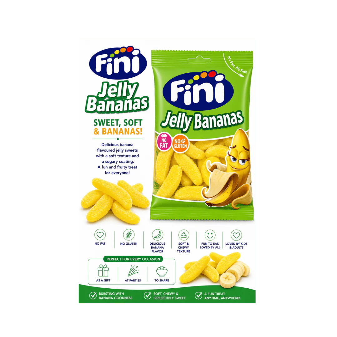 Fini Fizzy Banana Jelly Pieces 12 x 75g - Image 3