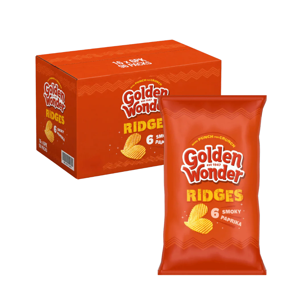 Golden Wonder Ridges Smoky Paprika 16 x 6pk