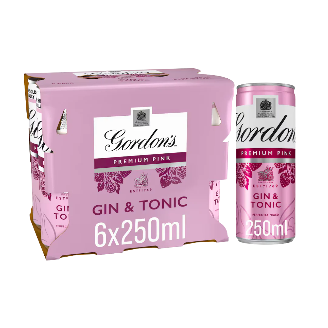 Gordons Pink Gin & Tonic 6 x 250ml