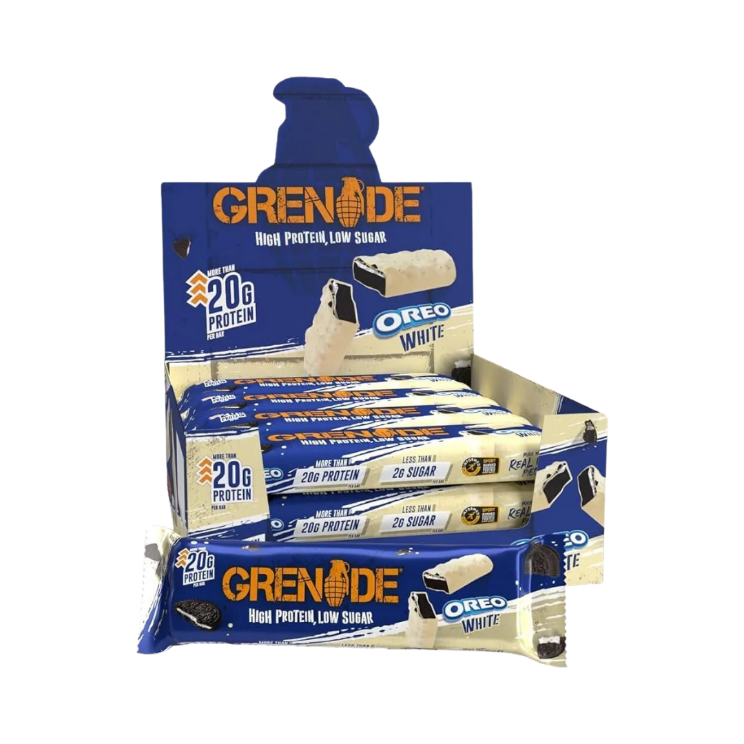 Grenade High Protein Low Sugar Oreo White Flavour Bars 12 X 60g