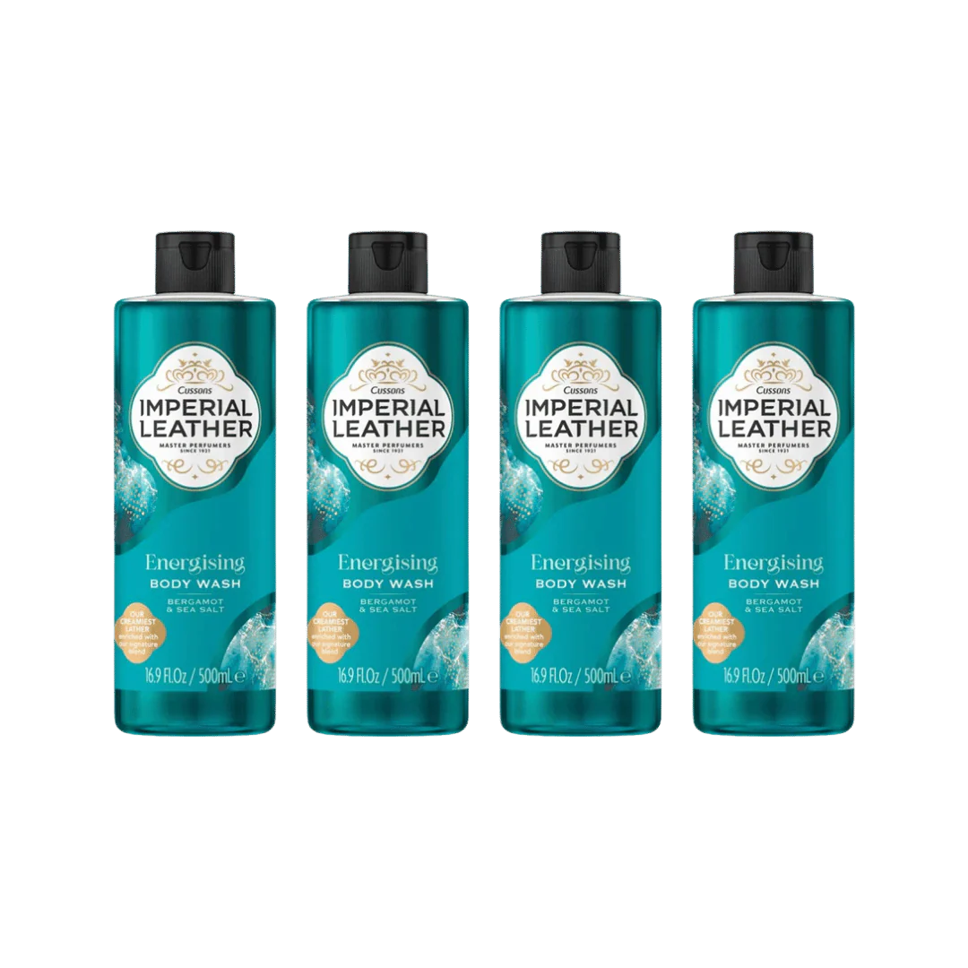 Imperial Leather Body Wash Energising Bergamot & Sea Salt 4 x 500ml