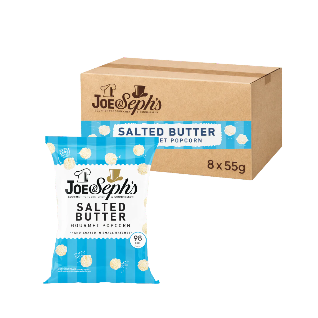 Joe & Seph Salted Butter Popcorn 8 x 55g