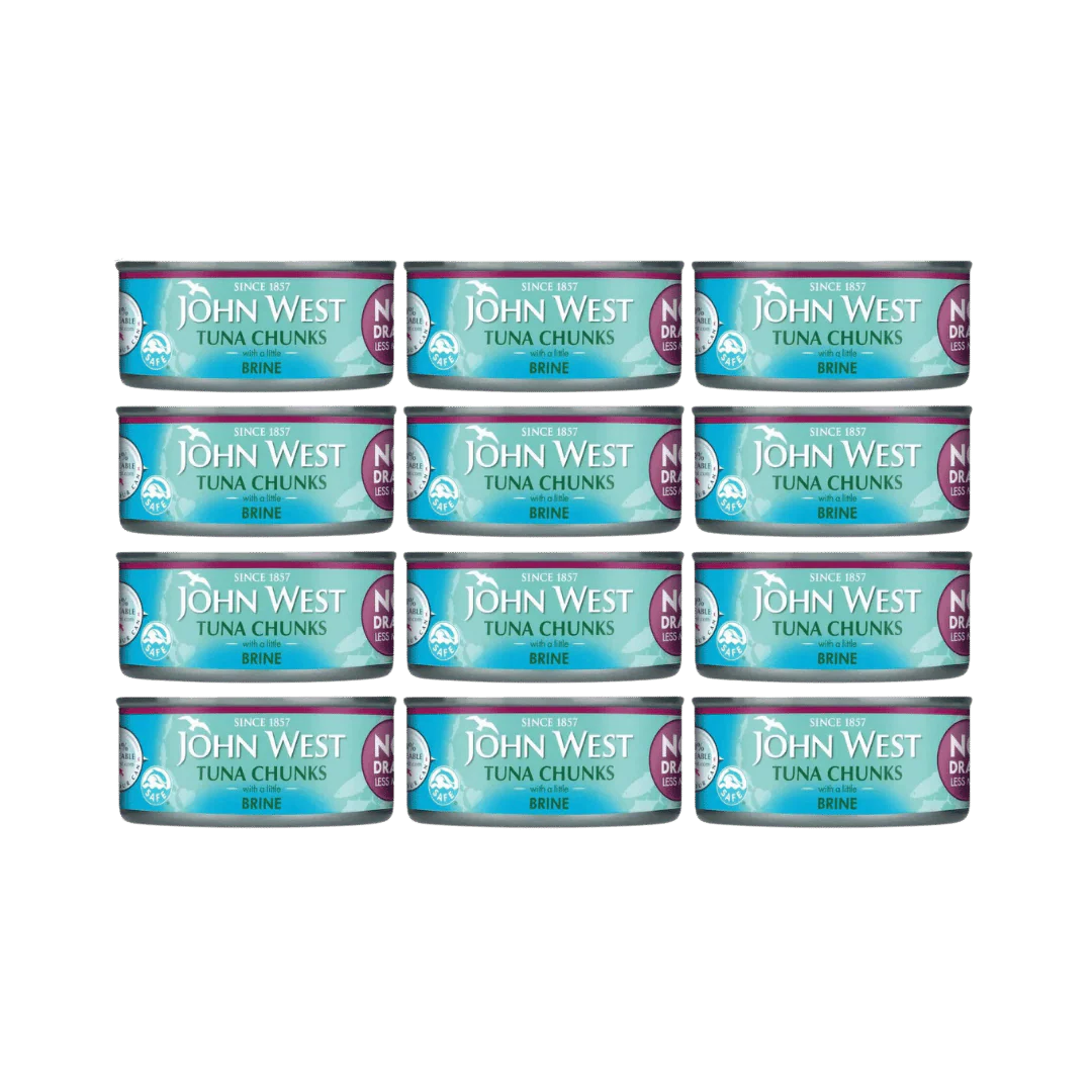 John West Tuna Steak Brine No Drain 12 x 110g