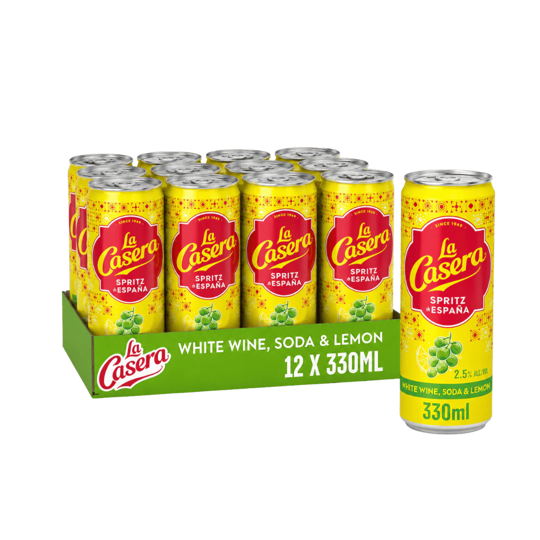 La Casera White Wine, Soda & Lemon Spritz 12 x 330ml 2.5%ABV