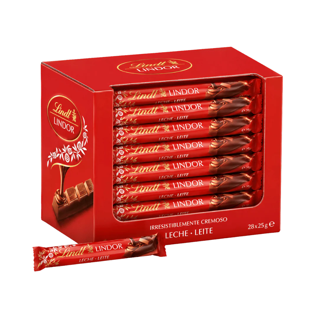 Lindt Lindor Milk Chocolate Sticks 28 x 25g