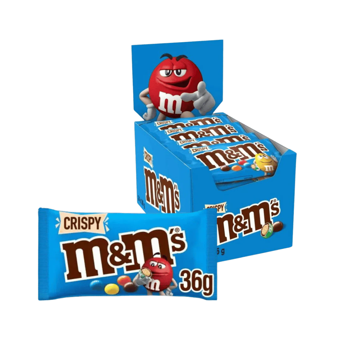 M&M's Crispy Pieces & Milk Chocolate Bag 24 x 36g