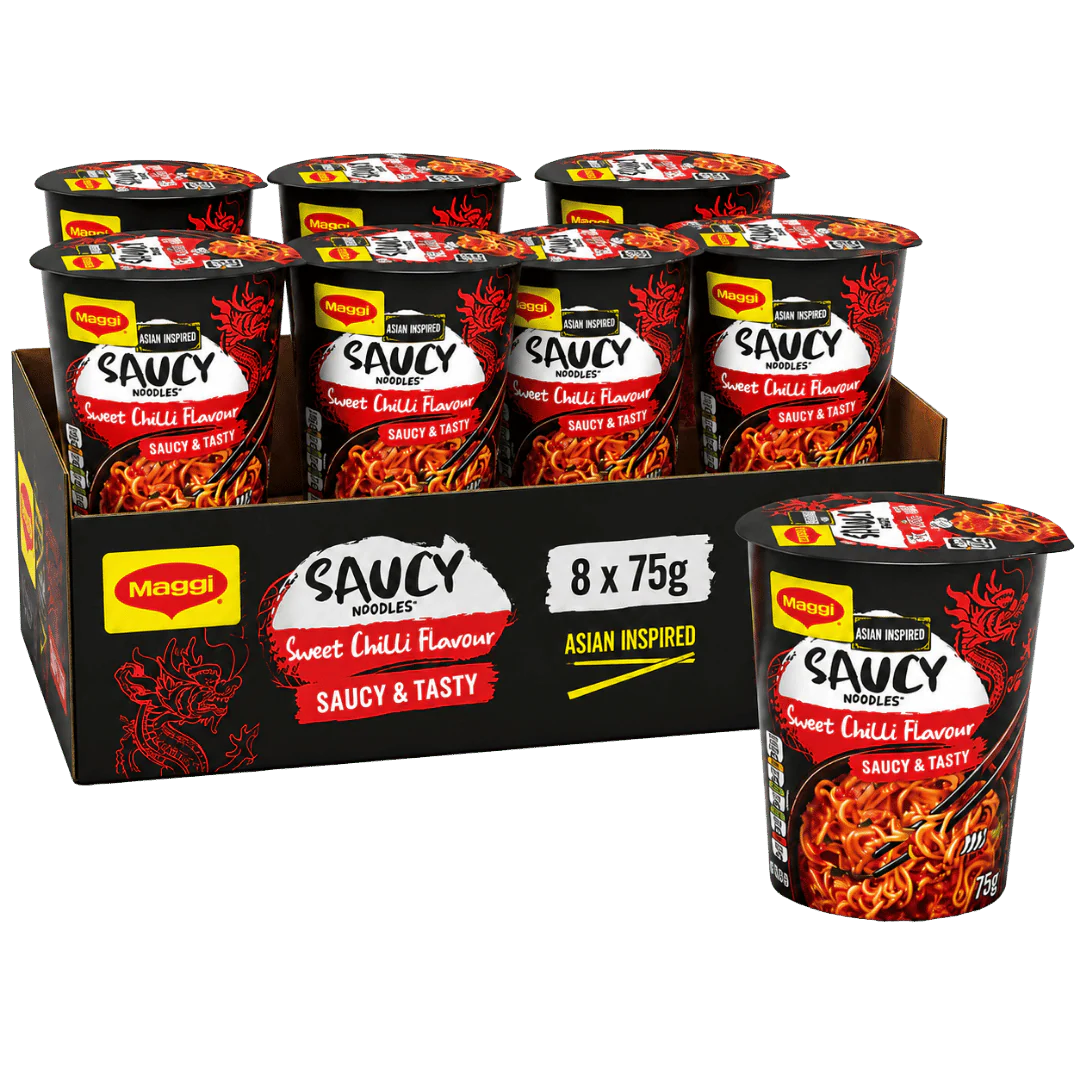 Maggi Saucy Sweet Chilli Noodles 8 x 75g