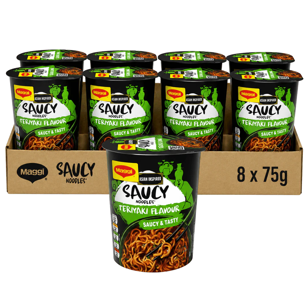 Maggi Saucy Teriyaki Japanese Style Instant Noodles 8 x 75g