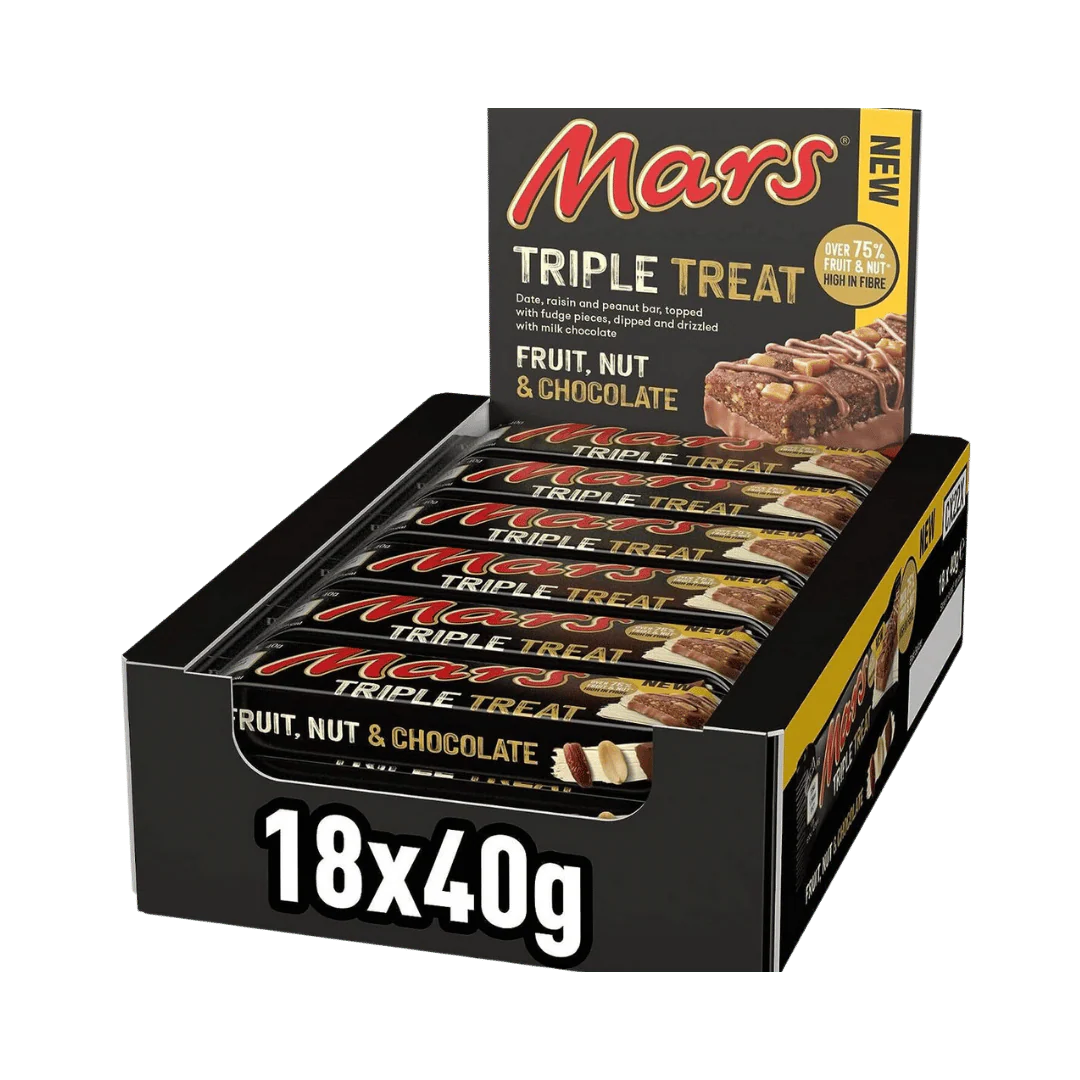 Mars Triple Treat Fruit Nut Chocolate Bars 18 x 40g