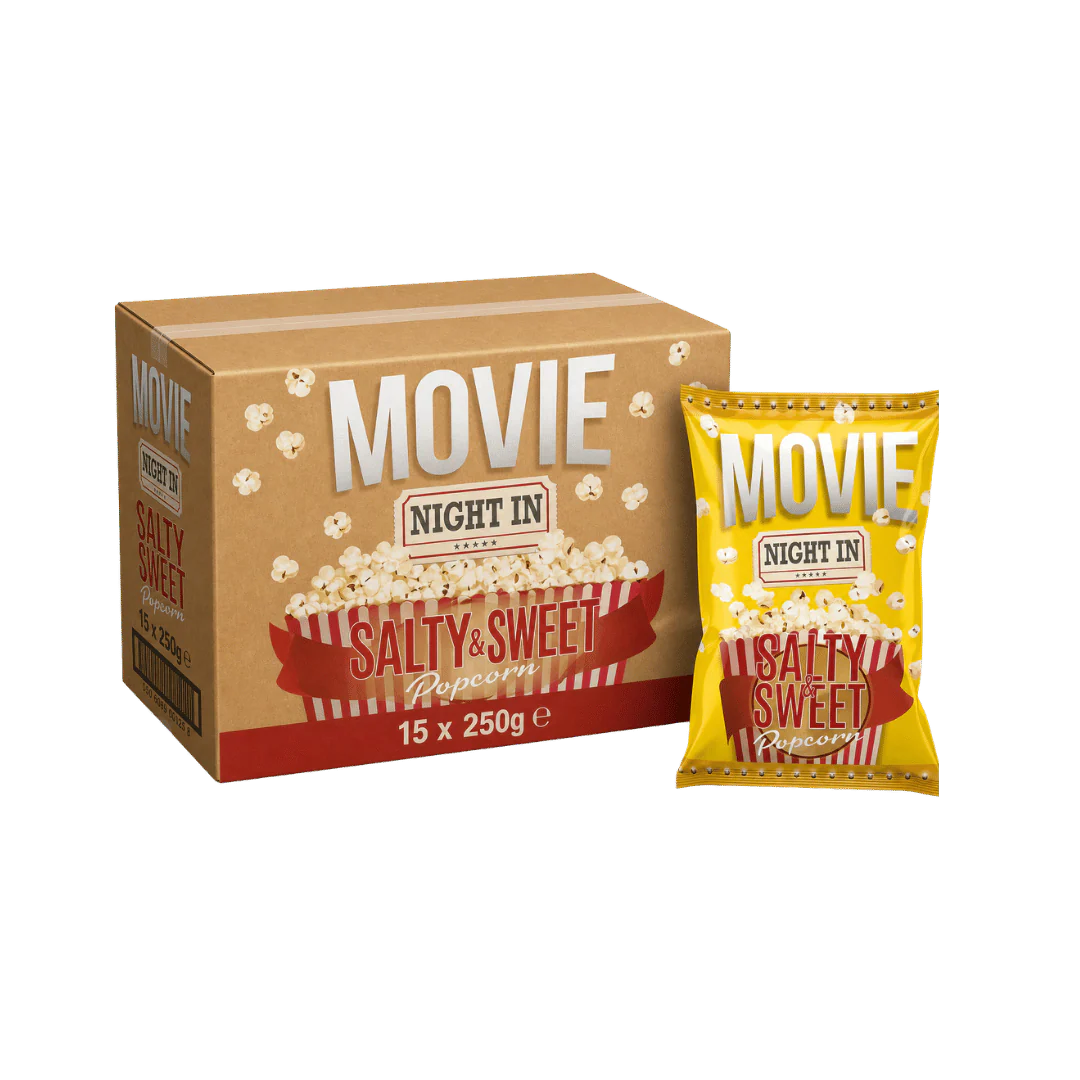 Movie Night In Salty & Sweet Popcorn 15 x 250g