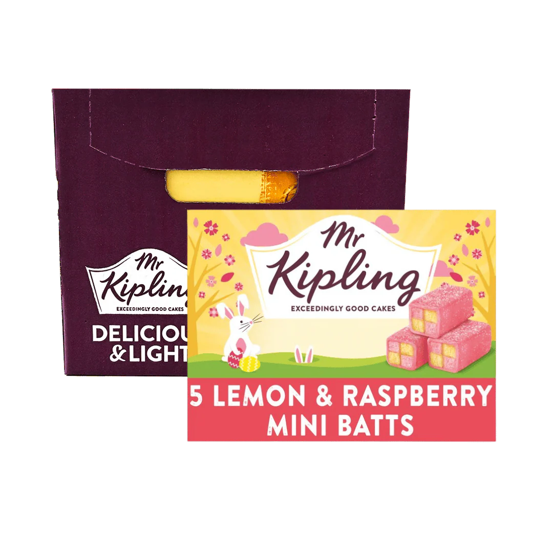 Mr Kipling Exceedingly Good Cakes Lemon & Raspberry Mini Batts