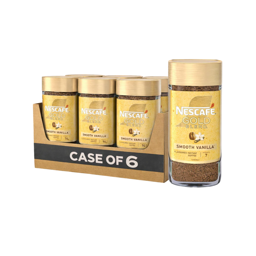 Nescafé Gold Vanilla Flavoured Instant Coffee – Case of 6 x 95 g