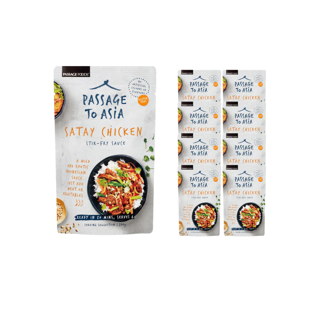 Passage To Asia Satay Chicken Stir Fry Sauce 8 x 200g Packs