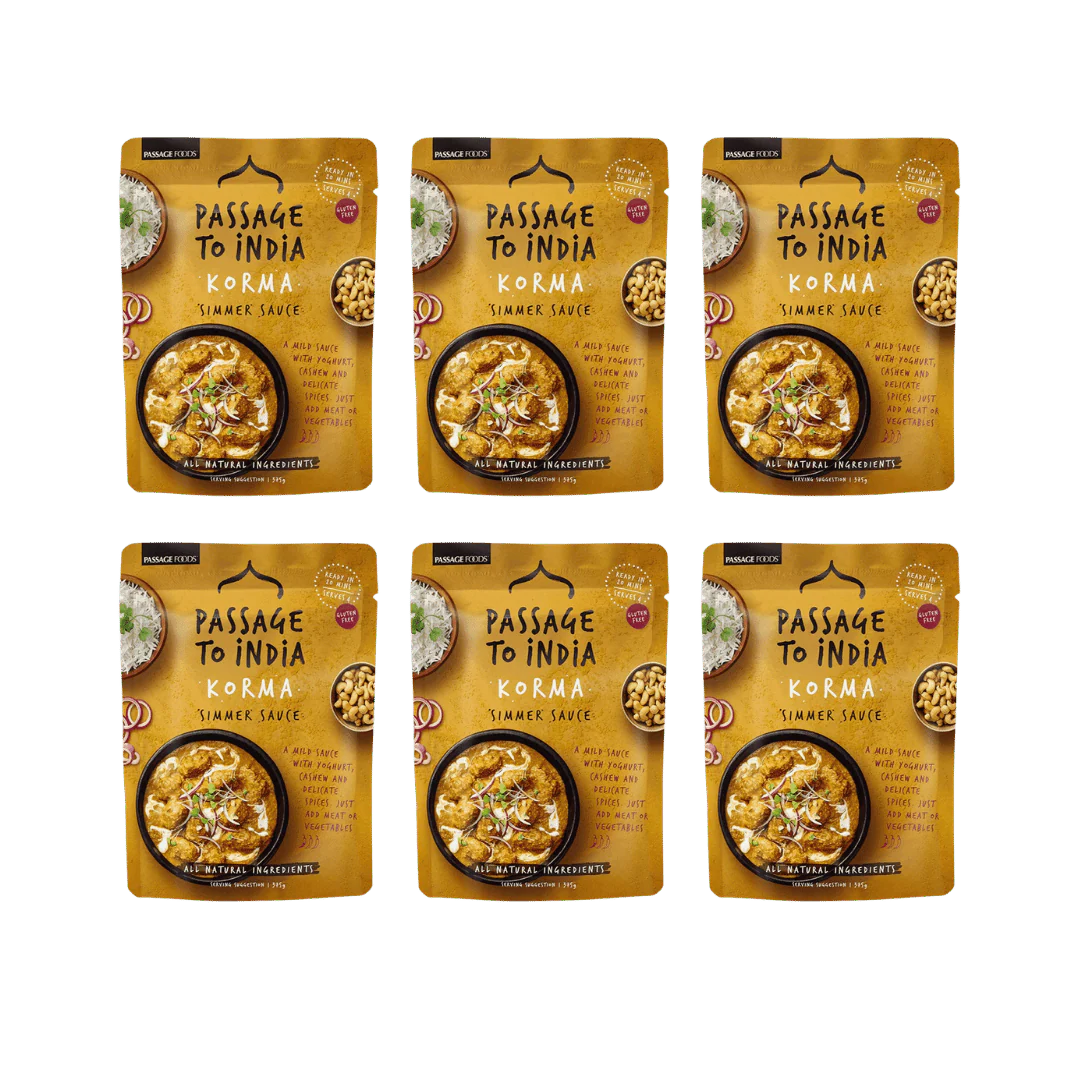 Passage to India - Korma Curry Simmer Sauce  6 x 375g Packs