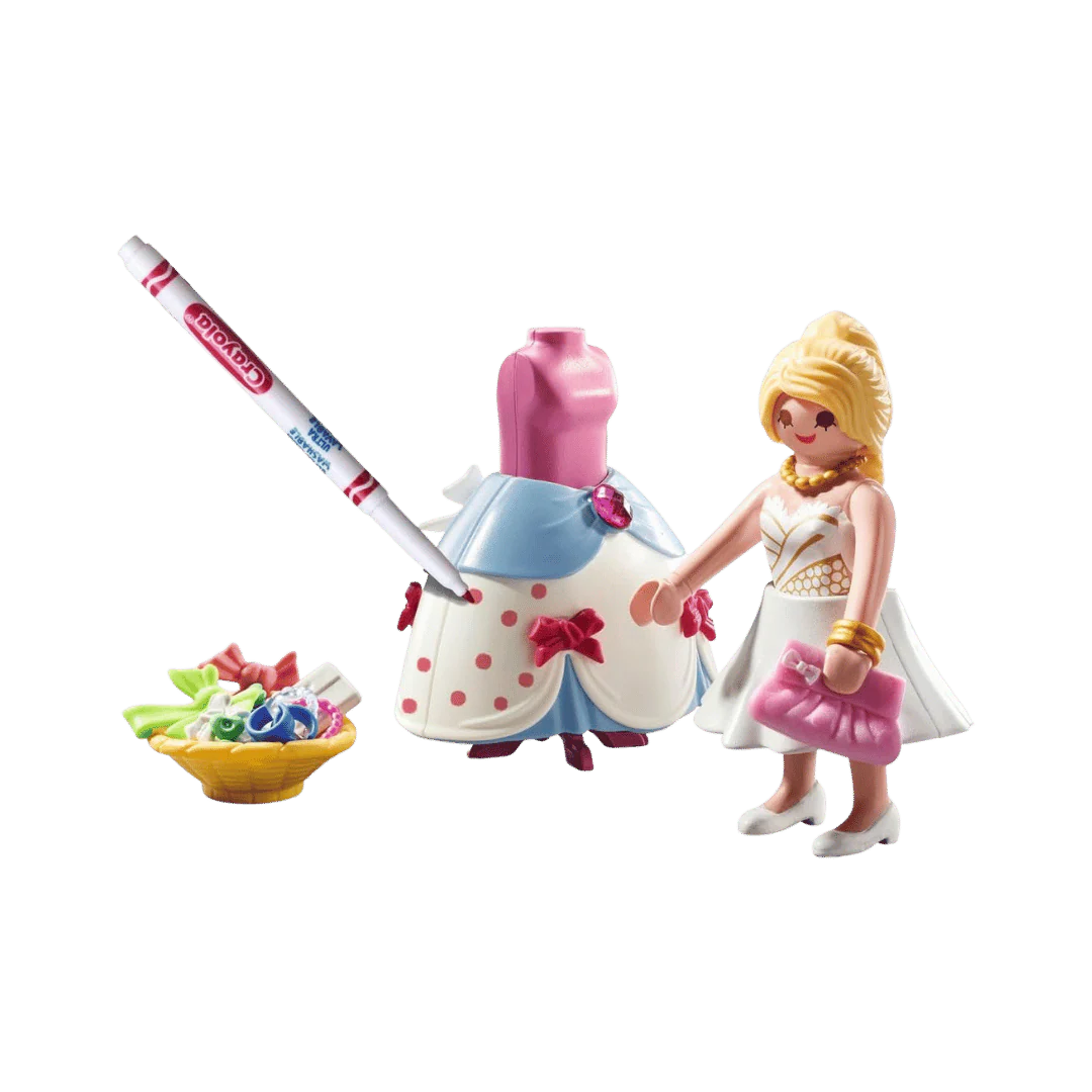 Playmobil Crayola Fashion Show Designer Creative Colouring Playset - Image 3