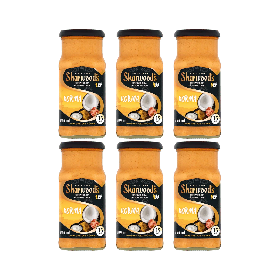Sharwood's Korma Cooking Sauce Discover India 6 x 395ml