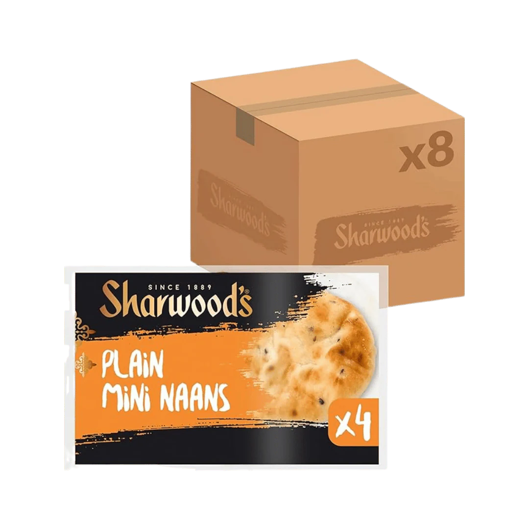 Sharwoods Plain 4 Mini Naans 8 x 260g