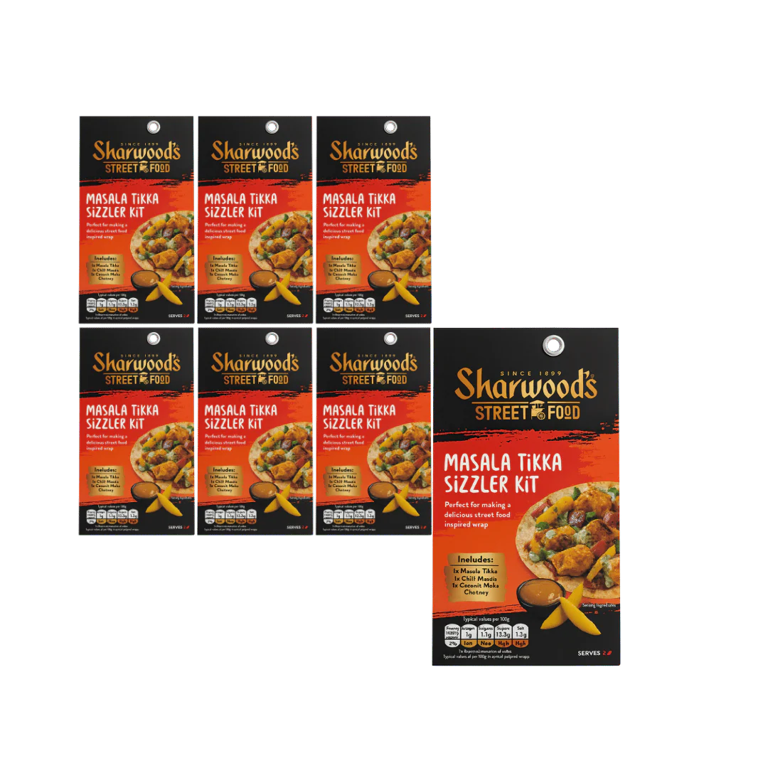 Sharwoods Street Food Sizzler Tikka Masala Kits 7 x 184g Bags