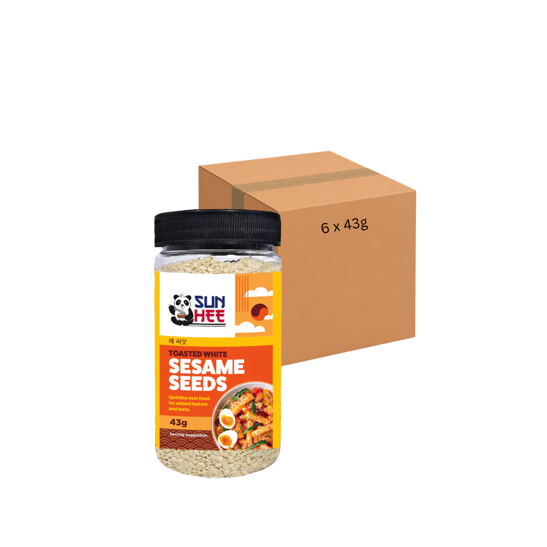 Sun Hee Toasted White Sesame Seeds 6 x 43g