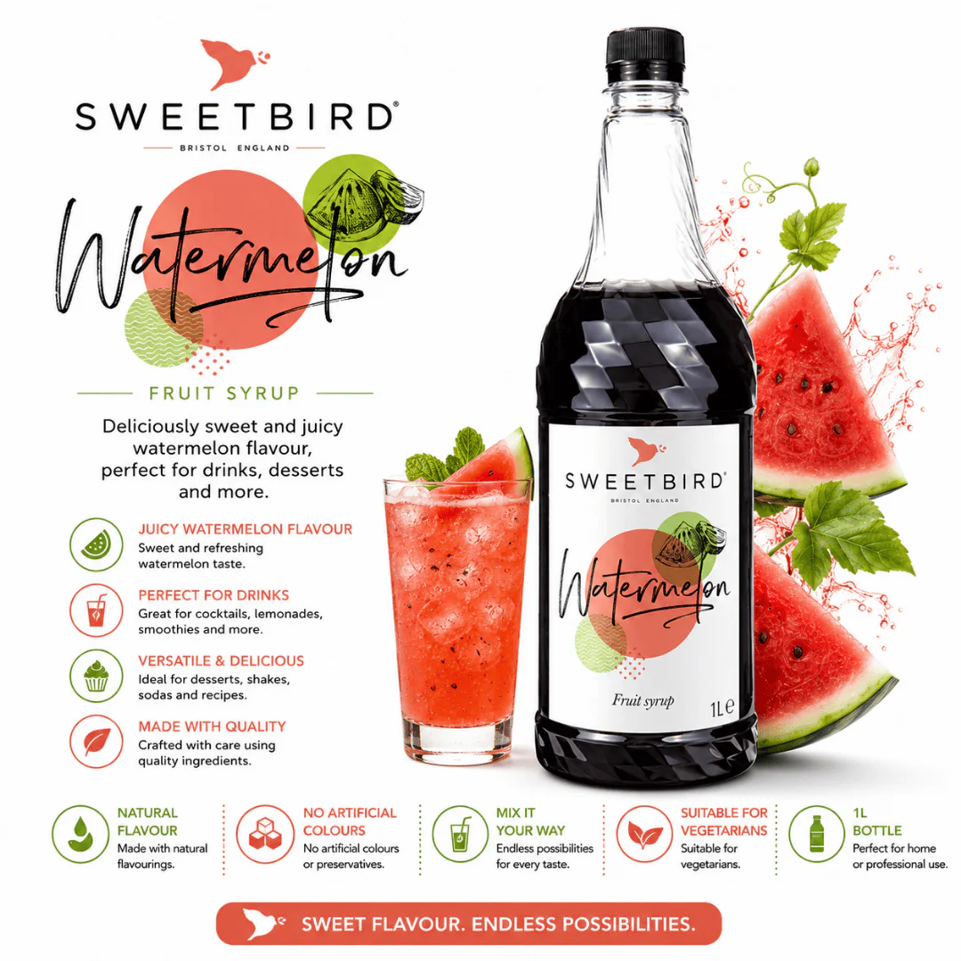 Sweetbird Watermelon Fruit Syrup 6 x 1l - Image 4