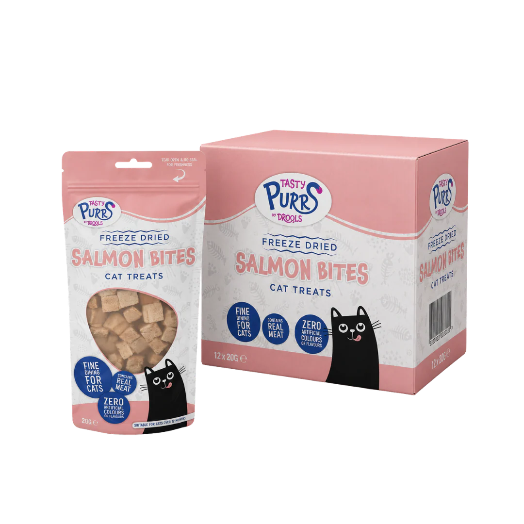 Tasty Purrs Freeze Dried Salmon Bites Cat Treats 12 x 20g