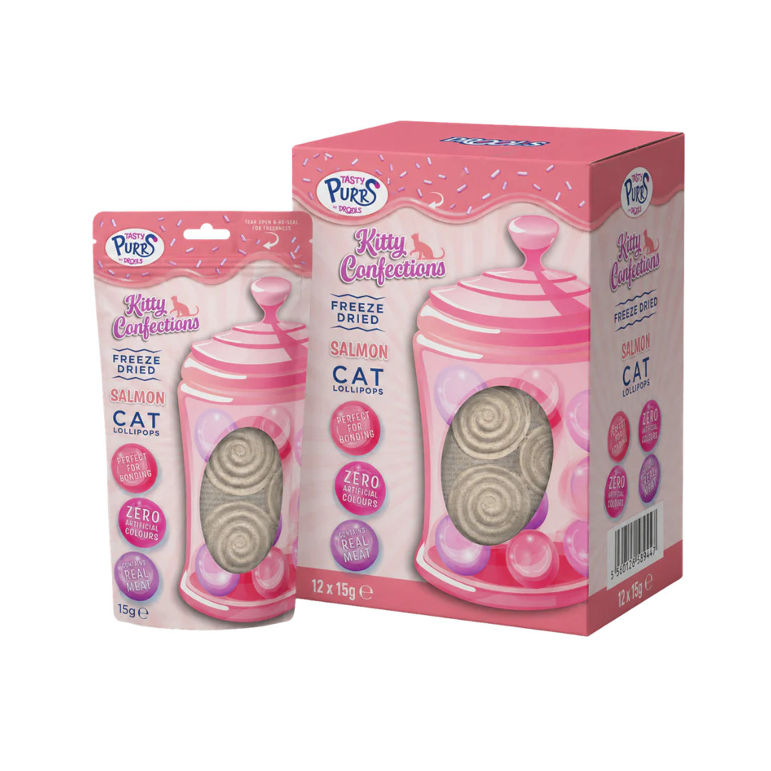 Tasty Purrs Freeze Dried Salmon Cat Lollipops 12 x 15g